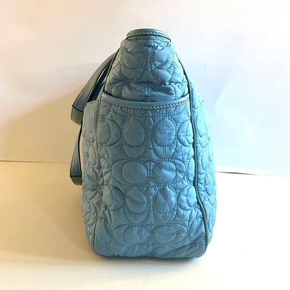 COACH VINTAGE Quilted Diaper Bag, Blue, Everyday Shoulder Bag - Picture 7 of 14